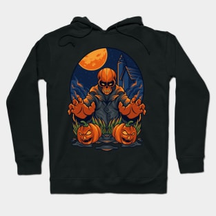 Pumpkin Skelleton Halloween Design Hoodie